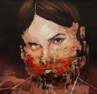 Bozuk Model, 2019-24 (tuval üzerine akrilik, pastel ve yağlıboya) by Oscar Nin