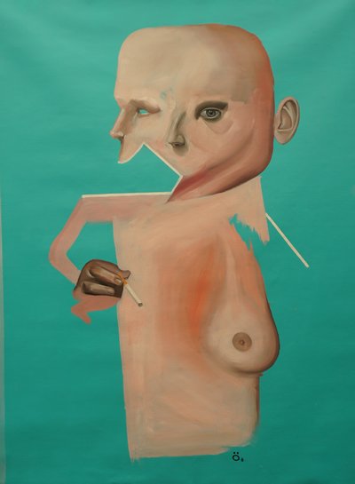 Funny Thing, 2022 (tuval üzerine akrilik ve yağlıboya) by Oscar Nin
