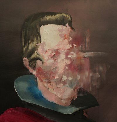 Velazquez Parçalanıyor, 2020-2025 (tuval üzerine akrilik ve yağlıboya) by Oscar Nin