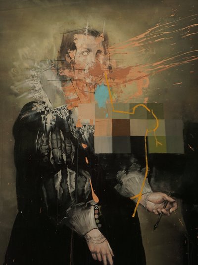 Sarı Çizgi, 2019 (tuval üzerine akrilik) by Oscar Nin