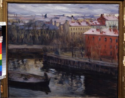 ""Leningrad Görünümü"" Mevcut Saint Petersburg. Osip Emmanuelovich Braz (1872-1936) tarafından yapılan boyama Bölgesel Sanat Müzesi, Kaluga by Osip Emmanuilovich Braz