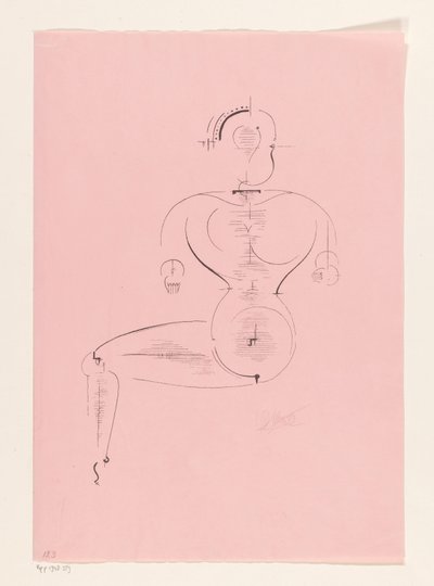 Oturan figür by Oskar Schlemmer (signed by artist)