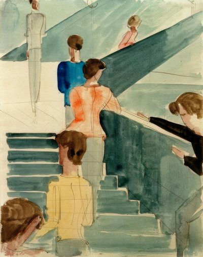 Bauhaus merdivenleri by Oskar Schlemmer