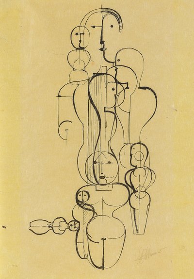 Eşmerkezli Grup: Şekil Plan K1 Eşmerkezli Grup: Şekil Plan K1, 1922. by Oskar Schlemmer