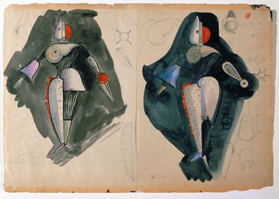 Üçlü Bale (skeç) by Oskar Schlemmer