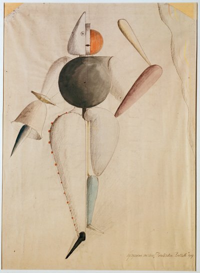 Das Triadische Ballett - Üçlü Bale için heykelcik by Oskar Schlemmer