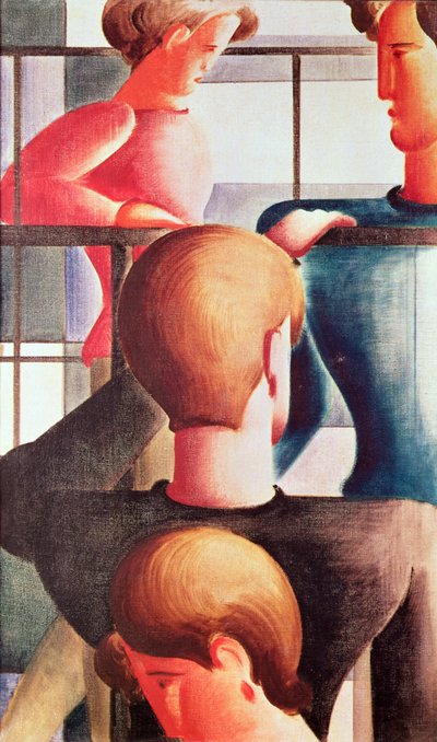 Korkuluk ile gruplandırın by Oskar Schlemmer