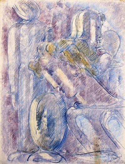 Köşegen Profilde Grup; Çapraz profil grubu by Oskar Schlemmer