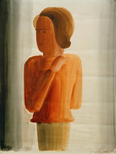 kırmızı çocuk by Oskar Schlemmer