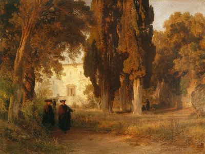 Manastır bahçesi. 1857