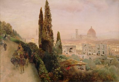 Floransa (tuval üzerine yağlı boya) by Oswald Achenbach