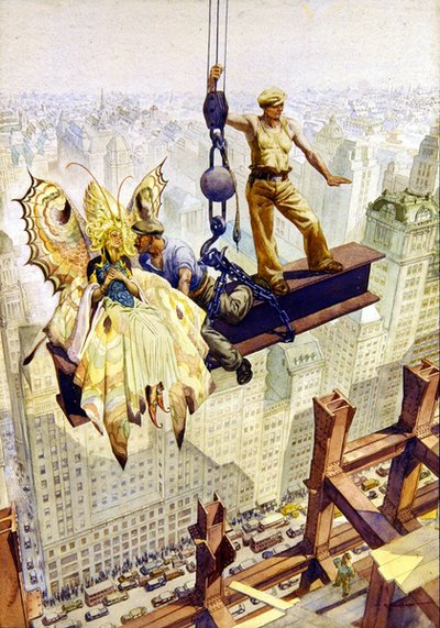 A High Level Romance (kağıt üzerine sulu boya) by Oswald Hamilton Cuningham