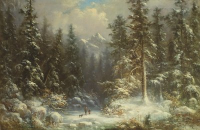 Orman Kar Manzarası, 19. yüzyıl by Oswald Richter