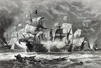 Vanguard, Sir William Winter komutasında İspanyol Armadası ile savaşırken, 