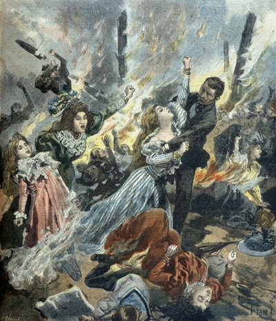 Hayır çarşısı yangını by Oswaldo Tofani