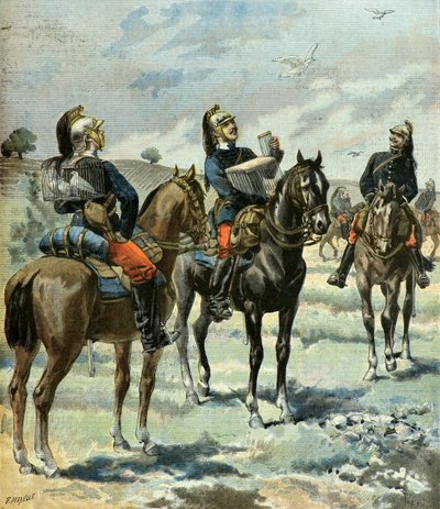 Posta güvercinleri ile iletişim kuran Fransız ejderhaları by Oswaldo Tofani