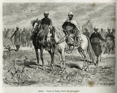 Sefer eskortunun Spahileri. Deniz Piyade Komutanı Gallieni tarafından 1880-1881