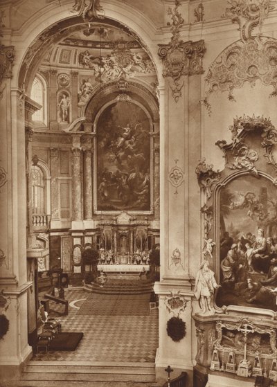 Ettal Manastırı-Kilisesi, Kilisenin İçi by Otto Ballerstedt