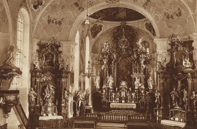 Parish-Kilise, Oberammergau, Kilisenin İçi by Otto Ballerstedt