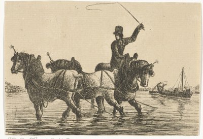 Suda üç taslak at by Otto Baron Howen