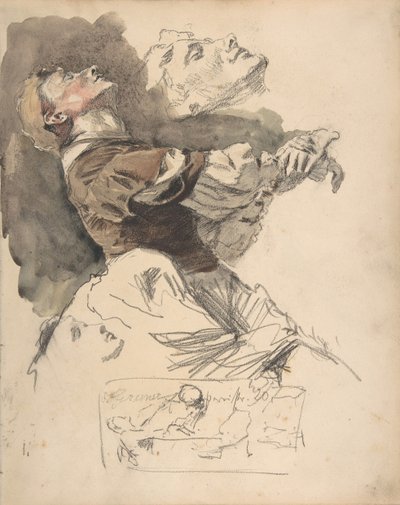 Bir Kadın Dansçının Çalışması, 19. Yüzyıl Sonu ve 20. Yüzyıl Başı. by Otto Greiner