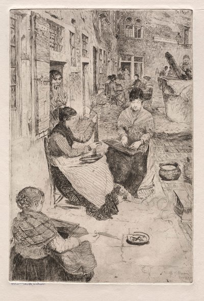 Venedik Gravürleri: Boncuk İpleri, 1882. by Otto H. Bacher