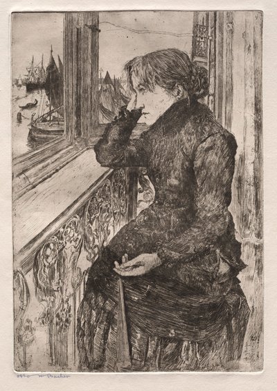 Venedik Gravürleri: Güzel Manzara, 1882. by Otto H. Bacher