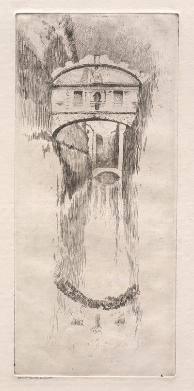 Venedik Gravürleri: Ahlar Köprüsü, 19. yüzyıl. by Otto H. Bacher