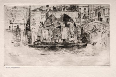 Venedik Gravürleri: Pozzo San Vio, 1882. by Otto H. Bacher