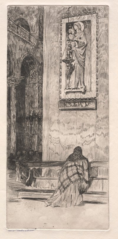 Venedik Gravürleri: St. Marks, 19. yüzyıl. by Otto H. Bacher