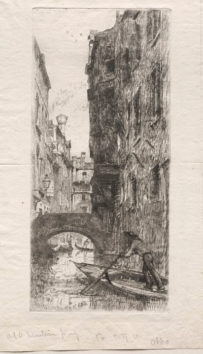 Ponte del Pistor, Venedik, 1880. by Otto H. Bacher