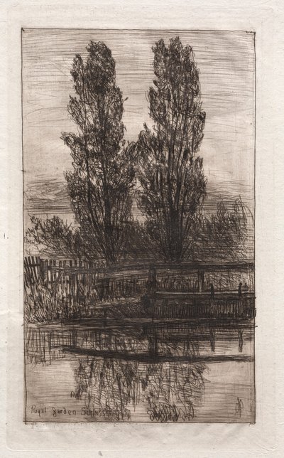 Kavaklar, Kraliyet Bahçesi, Schleissheim, 1879. by Otto H. Bacher