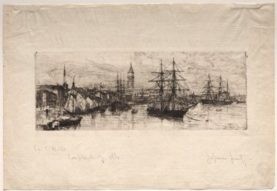 Denizcilik ve Ducal Sarayı, 1880. by Otto H. Bacher