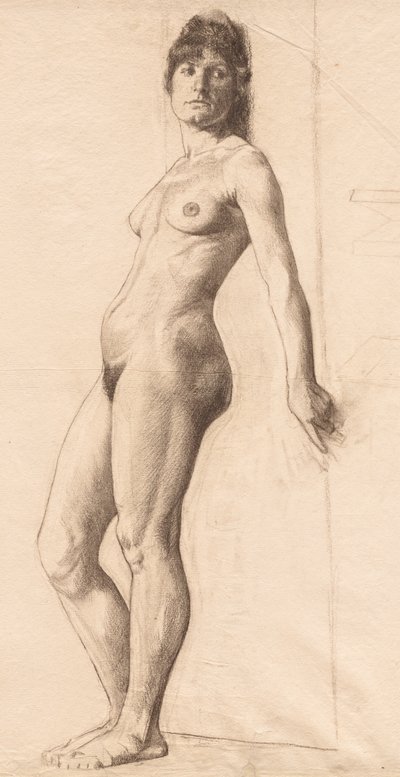 Ayakta Çıplak Model. by Otto H. Bacher