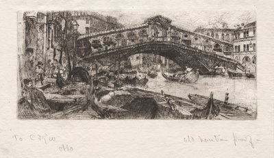 Rialto, Venedik, 1880. by Otto H. Bacher