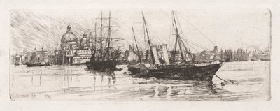 İki Tekne, Venedik, 1880. by Otto H. Bacher