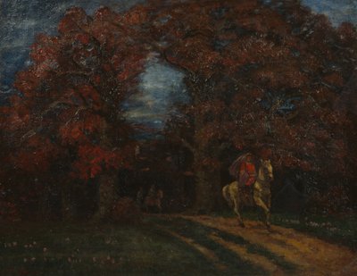 Atlılarla Sonbahar Manzarası (tuval üzerine yağlı boya) by Otto Ludvig Sinding