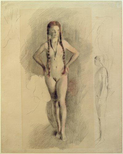 madalyon ile kız by Otto Meyer Amden