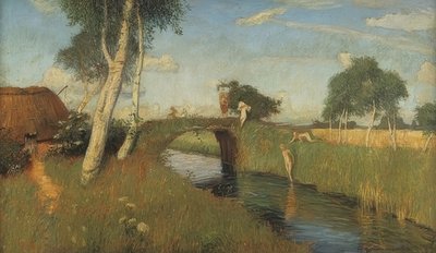 Sommer am Moorkanal. 1896 by Otto Modersohn