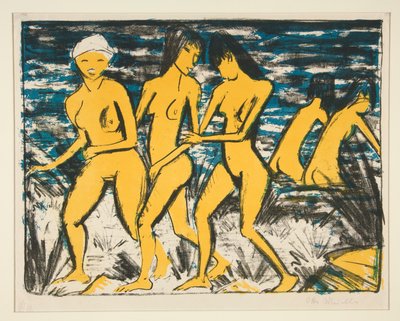 banyo yapanlar by Otto Mueller