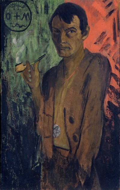 Pentagramlı otoportre, c. 1924. by Otto Mueller