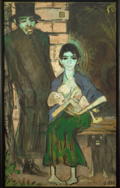 Çingene Ailesi (tuval üzerine resim) by Otto Muller or Mueller