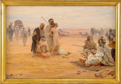 Le Marche aux esclaves - Köle Pazarı - Tablo Otto Pilny (1866-1936), Tuval üzerine yağlı boya 1910 (80x120cm) - Özel Koleksiyon by Otto Pilny