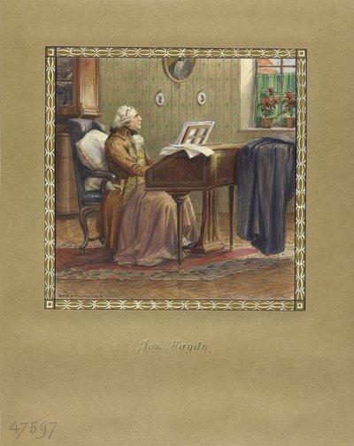 Joseph Haydn, kuyruklu piyanoda 1917 by Otto Robert Nowak