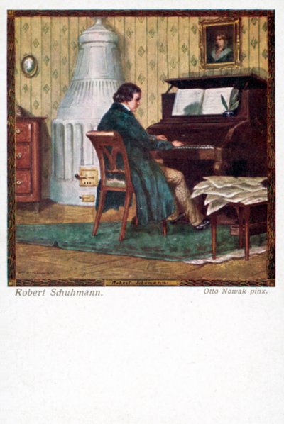 Robert Schumann piyano çalıyor by Otto Robert Nowak