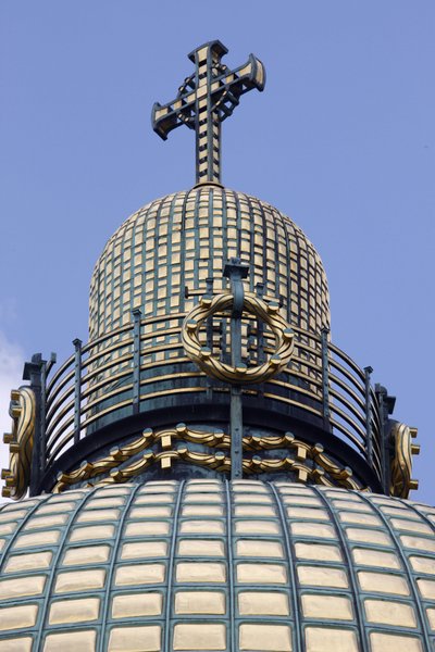 Am Steinhof (St Leopold Kilisesi) - kilise kubbesi, Viyana, Avusturya (fotoğraf) by Otto Wagner