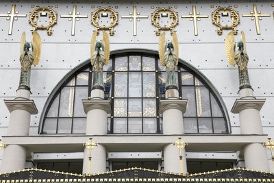 Otto Wagner, Viyana, Avusturya tarafından tasarlanan Am Steinhof kilisesi (kilise Leopld) (fotoğraf) by Otto Wagner