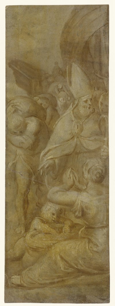 Aziz Nikolaos, Myra şehrini kıtlıktan kurtardı by Otto van Veen