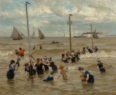 Denizde yüzmek. 1876 by Otto von Thoren