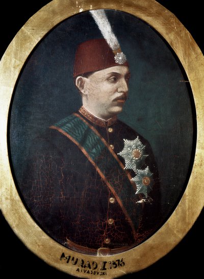 Osmanlı İmparatorluğu: Sultan V. Mehmed Murad Portresi (1840-1910)” Tablosu. 1876. Topkapı Sarayı İstanbul Kütüphanesi by Ottoman School